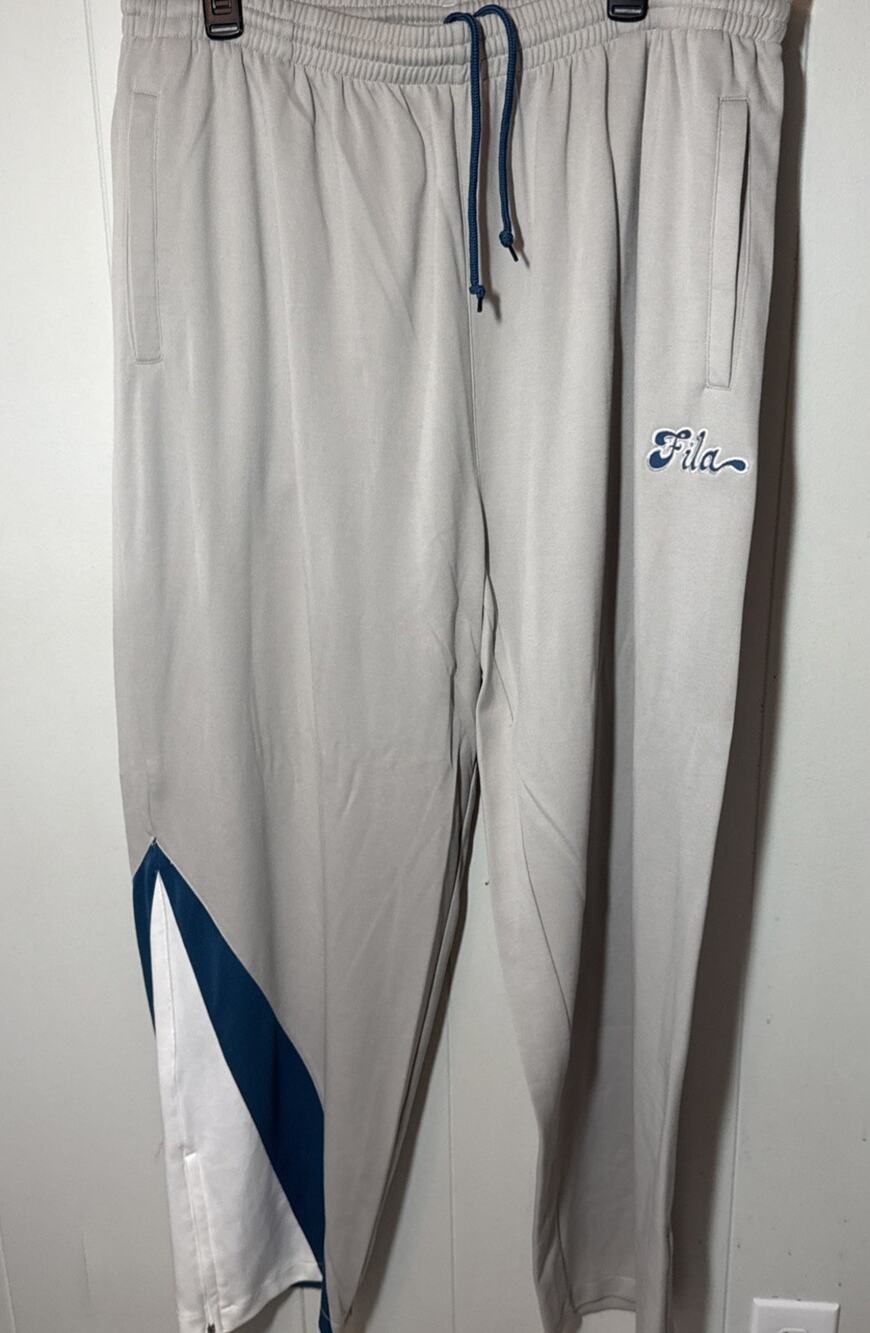 Vintage FILA Track Pants Men's Size 2XL Gray FF